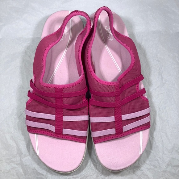 Women’s Easy Spirit e360 Pink & White Stretchy Sandals. Size 11 Wide. - Picture 4 of 10